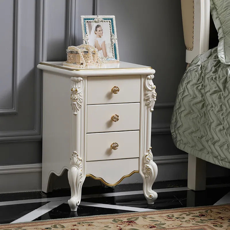 Bedside European Wood Mini Cabinet with Drawer