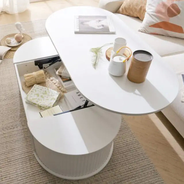 Living Room Oval-Shaped Sofa Table